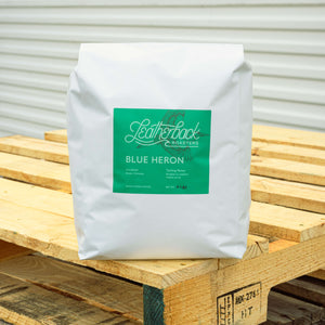 Blue Heron Blend. Specialty Coffee from Ethiopia and Brazil. Roasted in Longwood, Florida. 5 lb. bags available for wholesale and retail.