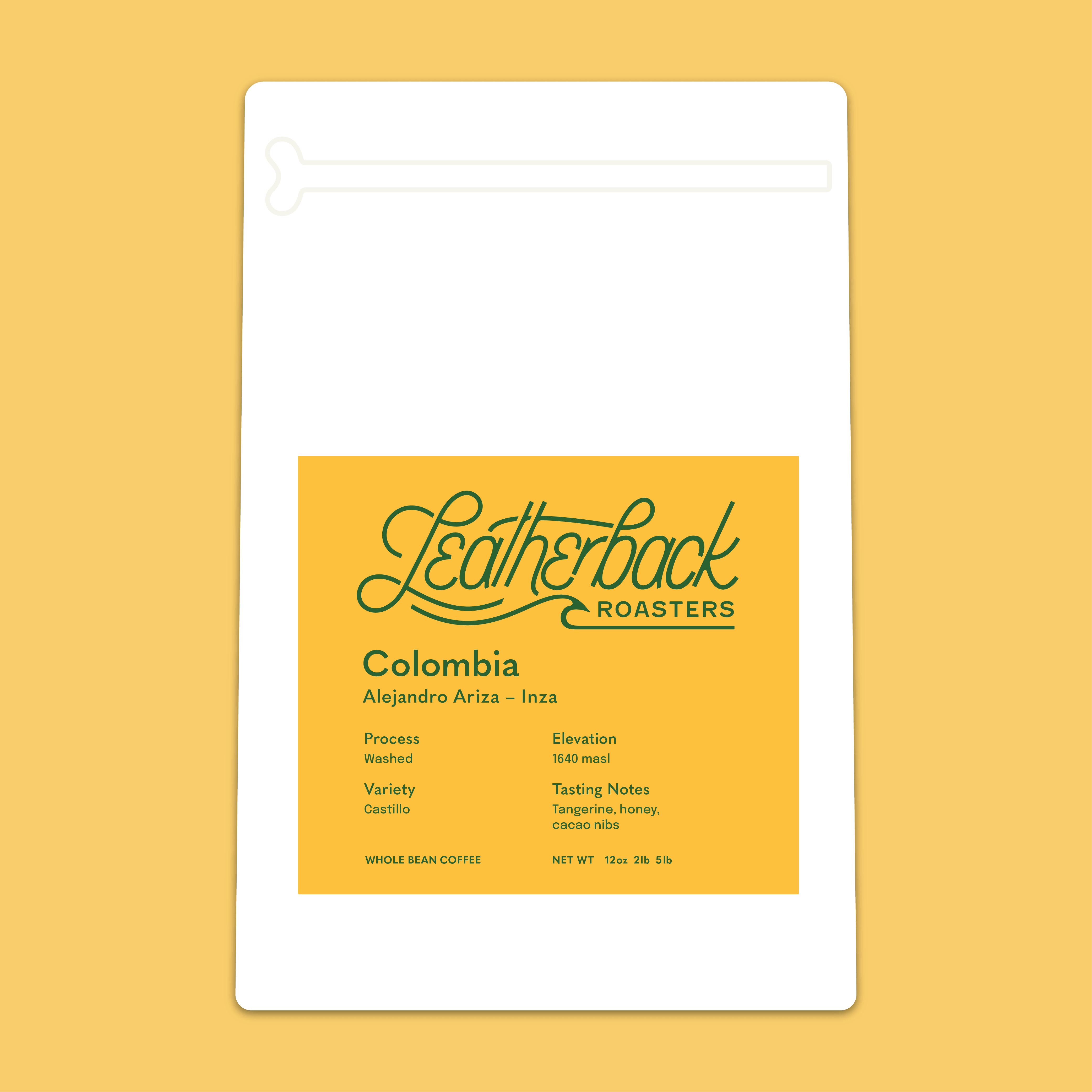 Single-origin Colombian coffee from Alejandro Ariza in Inza, Cauca, Colombia