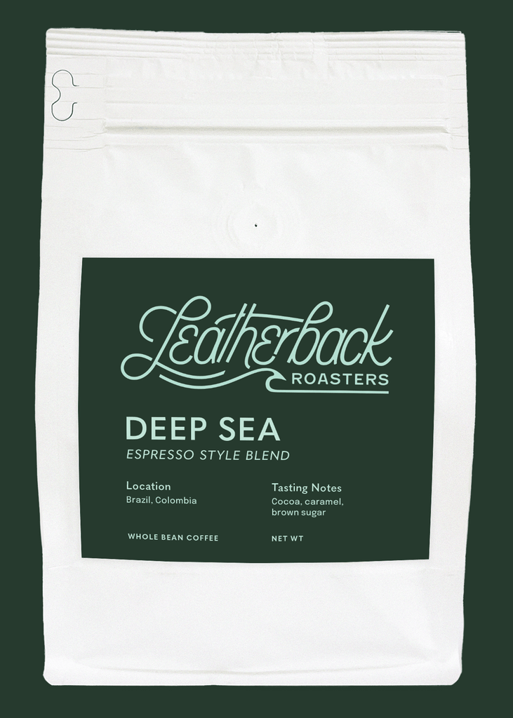 Deep Sea Espresso Style coffee Blend, for making great espresso drinks anywhere. Perfect for any other brewing method too. V60, pour over, drip, batch brew