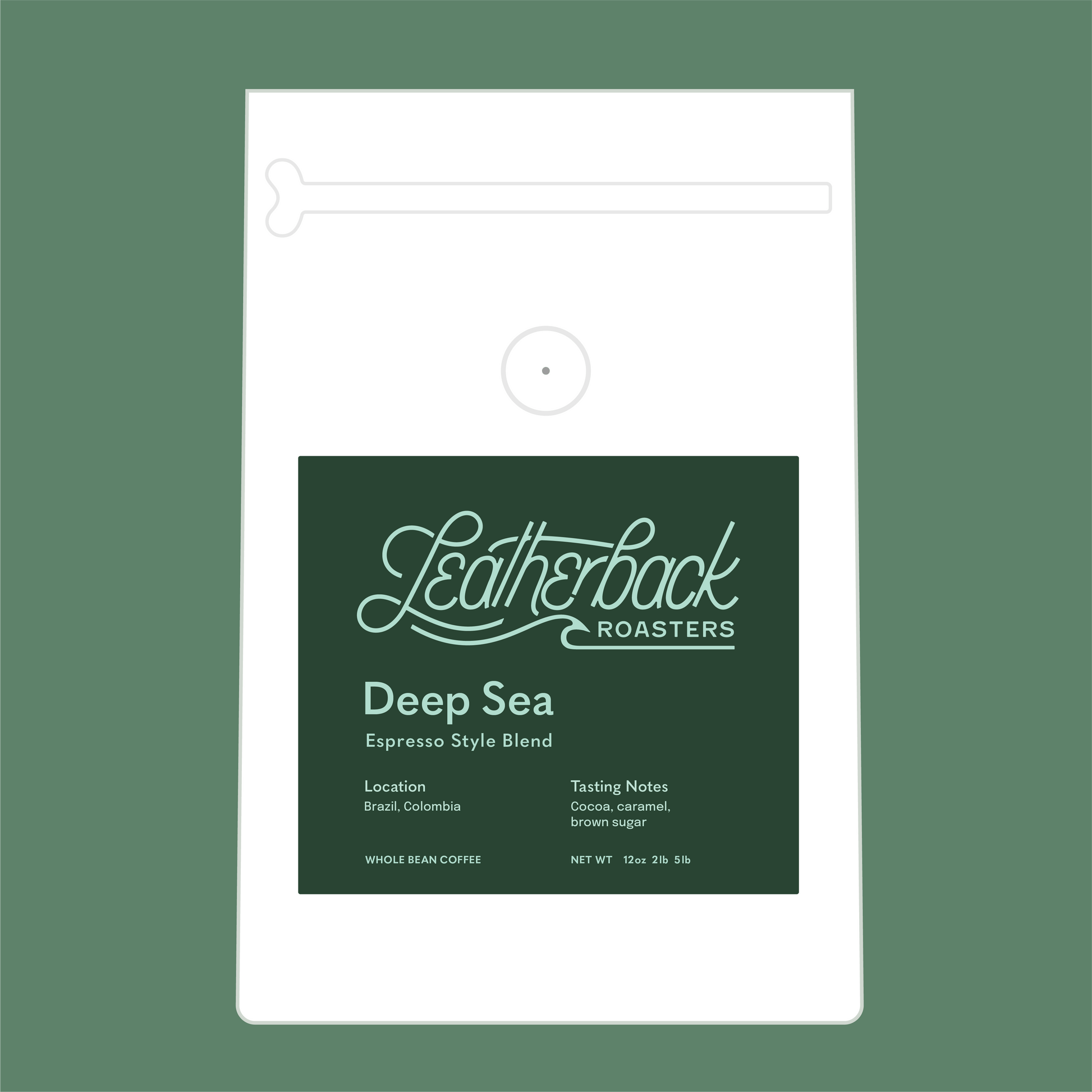 Deep Sea Blend | Espresso Blend | Best Espresso At Home | Whole Bean Coffee | Brazil Coffee | Ethiopia Coffee | 12 oz. Bag | Leatherback Roasters | Orlando, Florida | Specialty Coffee | Craft Coffee Blend