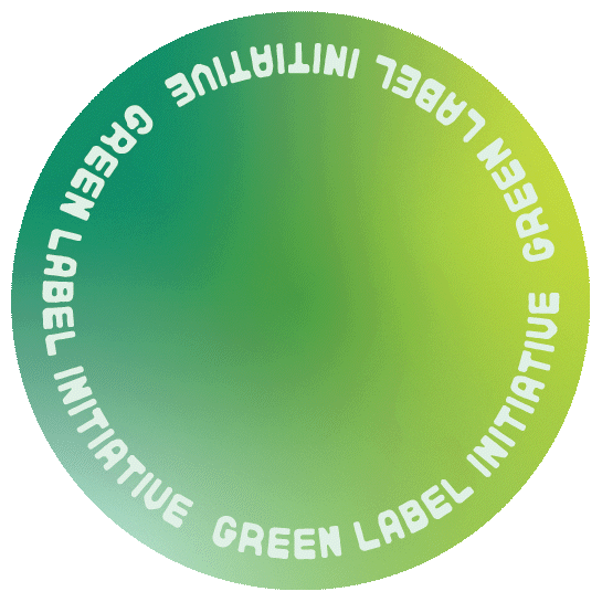 Green Label Initiative spinning badge. Limited, special coffees, sourced from around the world and roasted in Orlando, Florida.