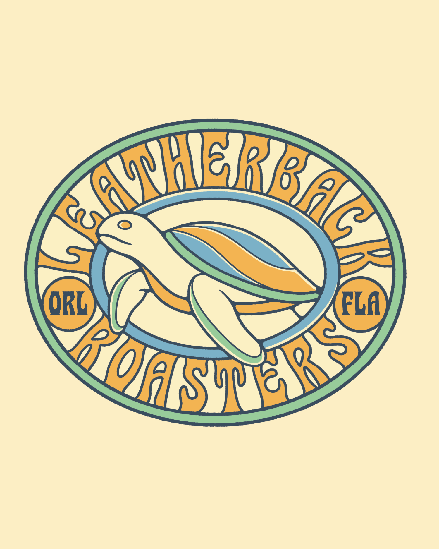 Leatherback Roasters Story of Coffee Retro Tee