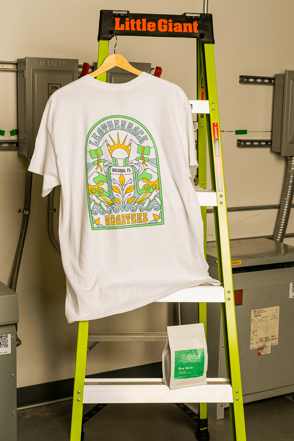 Leatherback Roasters Story of Coffee Retro Tee