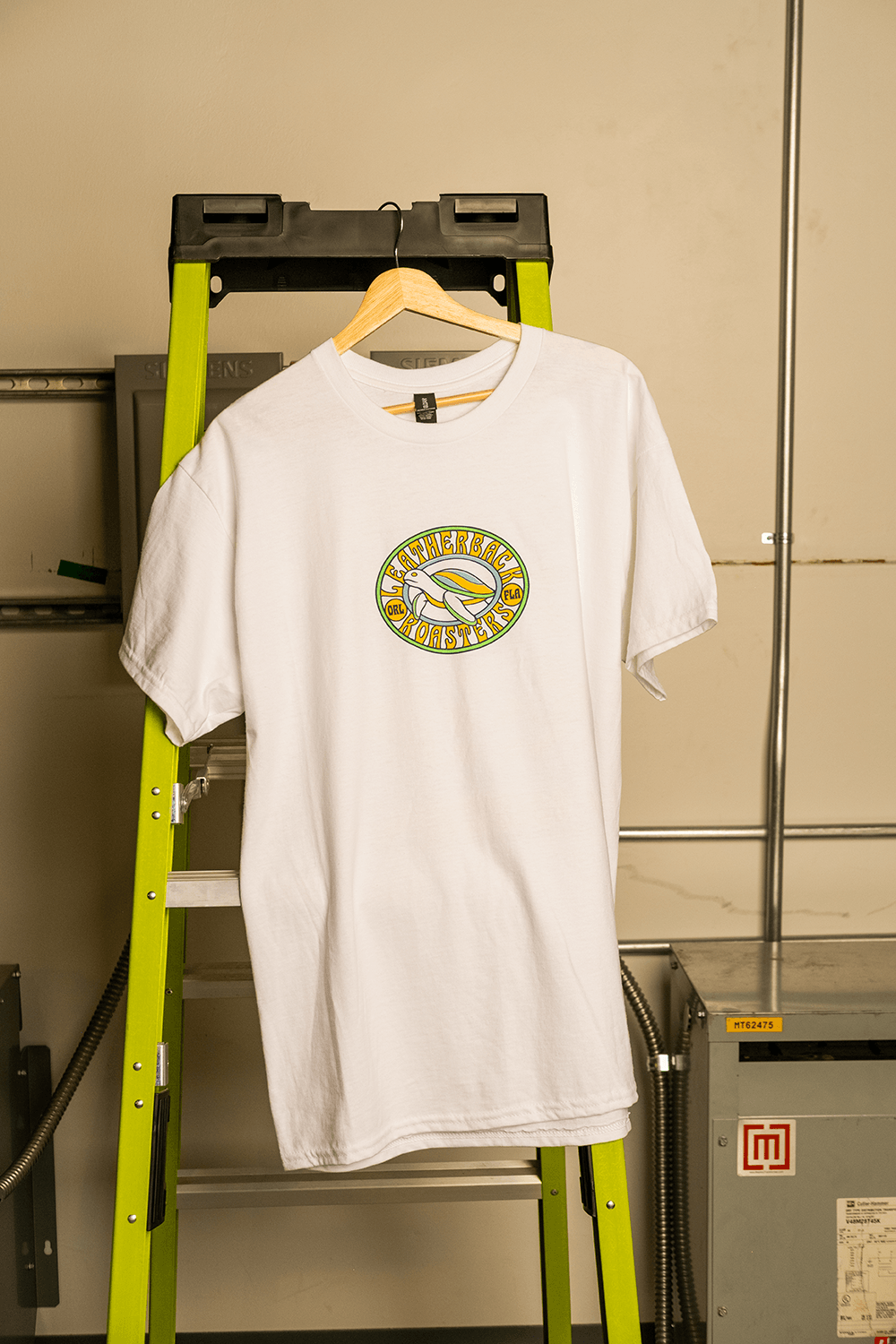 Leatherback Roasters Story of Coffee Retro Tee