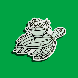 Sea Turtle Sticker | Coffee Sticker | | Specialty Coffee Merch | Good Vibes, Good Coffee | Ethiopia Coffee | Leatherback Roasters | Orlando, Florida