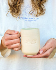 Stoneware Coffee Mug | Collaborating with Local Artist | Leatherback Roasters | Orlando, Florida | Specialty Coffee Mug