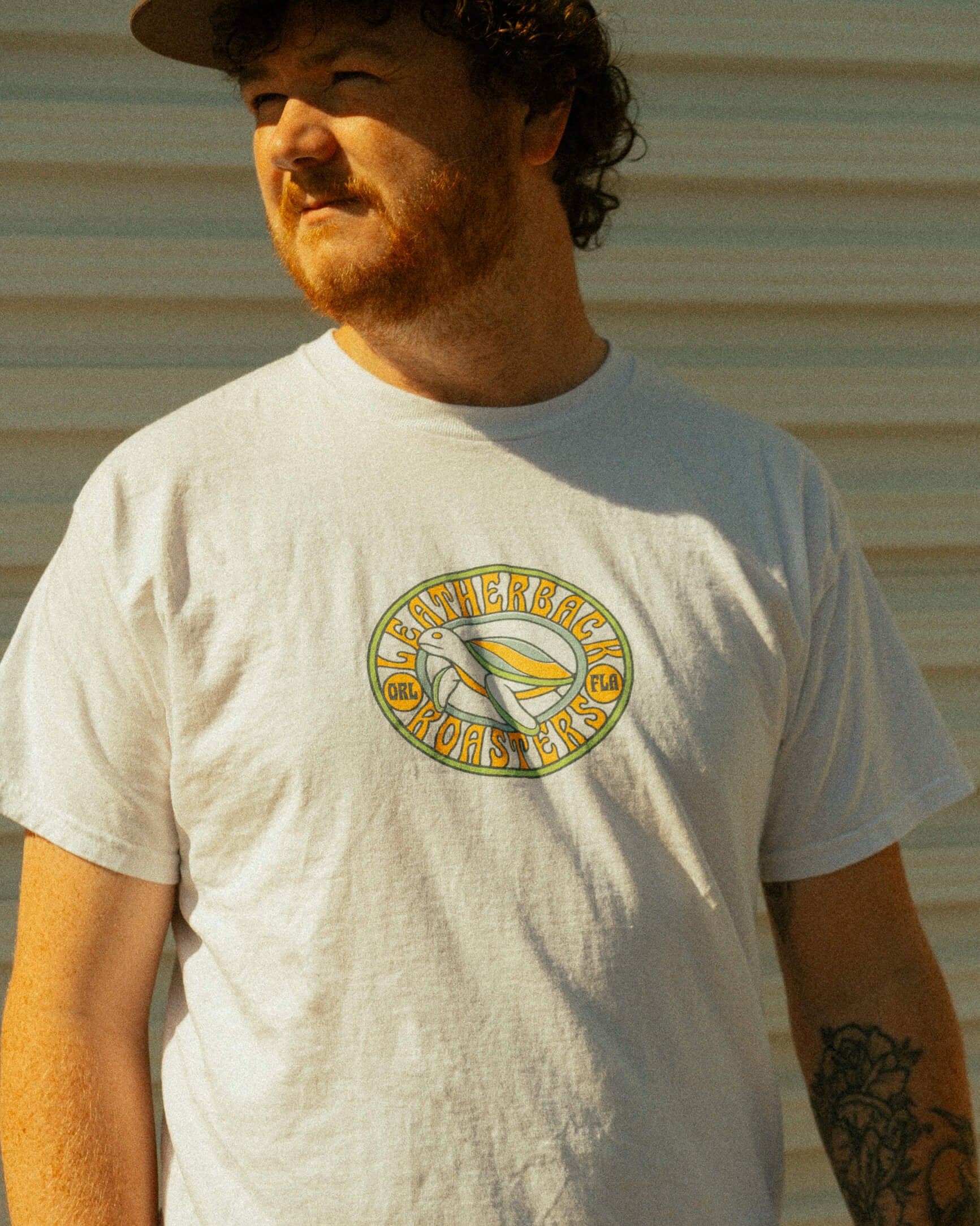Leatherback Roasters Story of Coffee Retro Tee