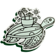 Turtle logo with a coffee cup and beach elements, featuring 'Orlando, FL' and 'Leatherback Roasters.com'.