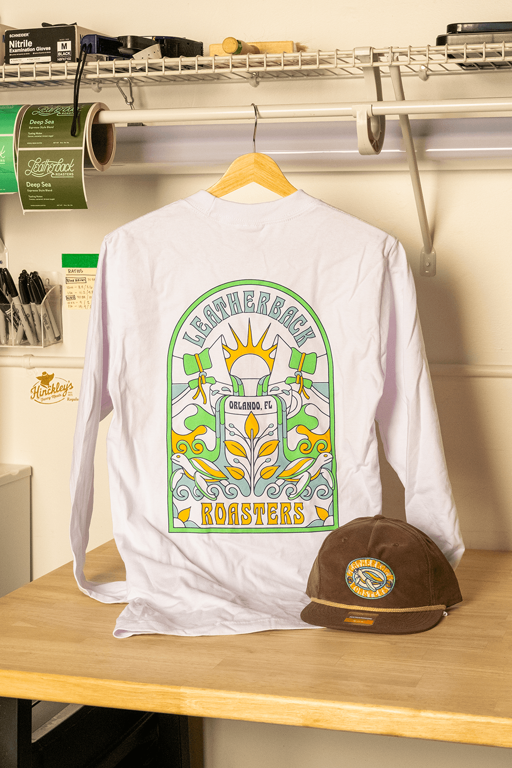 Leatherback Roasters Story of Coffee Retro Tee